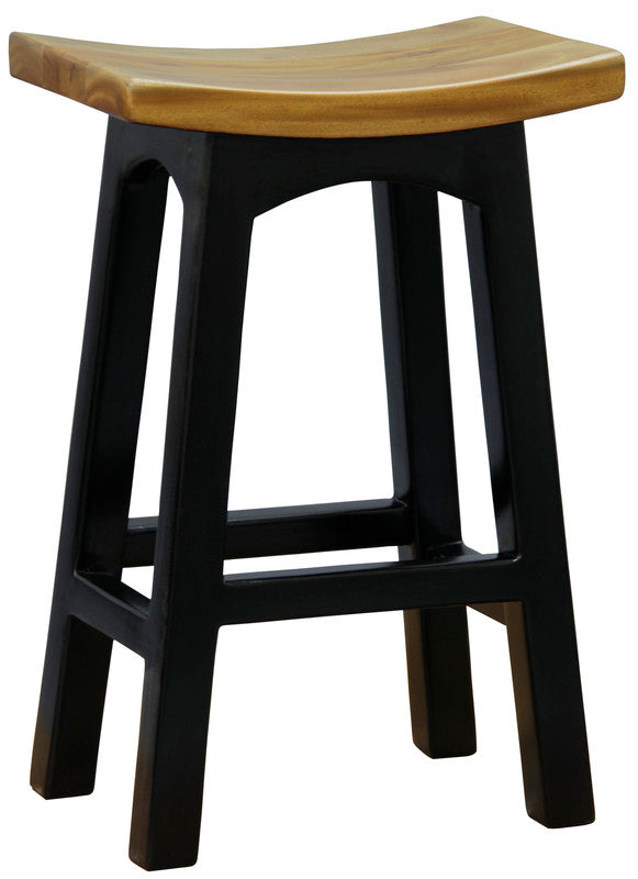 Tokyo Timber Kitchen Counter Stool | Black Caramel
