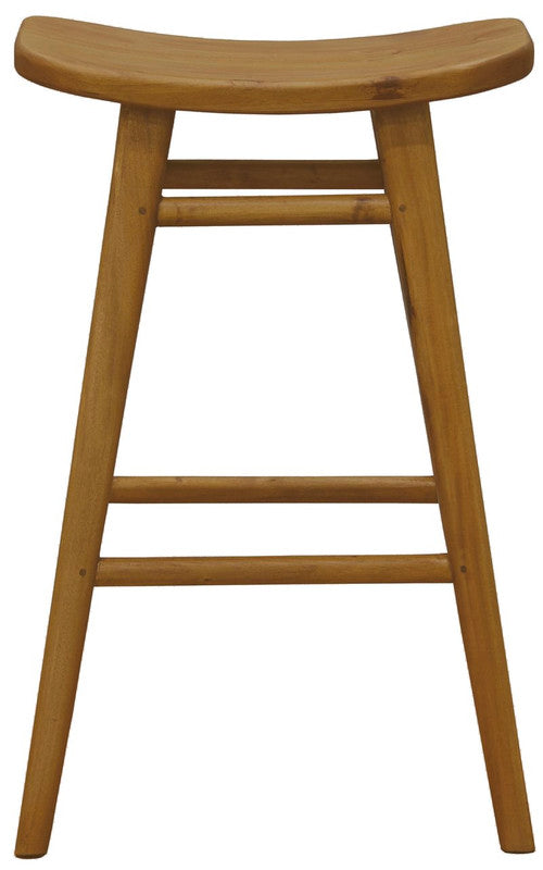 Aria Oval Solid Timber Counter Stool | Caramel
