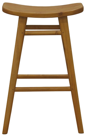 Aria Oval Solid Timber Counter Stool | Caramel