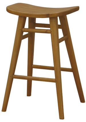 Aria Oval Solid Timber Counter Stool | Caramel