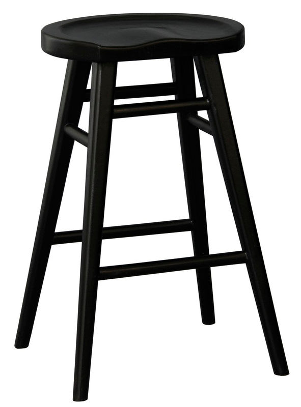 Scandinavian Timber Kitchen Counter Stool | Black