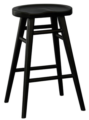 Scandinavian Timber Kitchen Counter Stool | Black