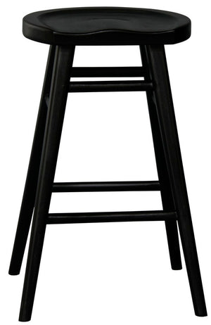 Scandinavian Timber Kitchen Counter Stool | Black