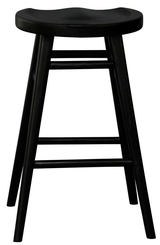 Scandinavian Timber Kitchen Counter Stool | Black