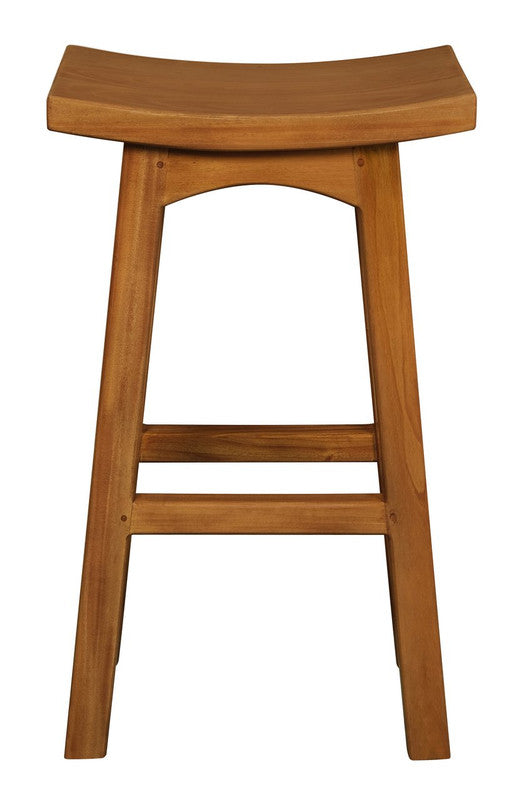Tokyo Solid Mahogany Timber Barstool | Light Pecan