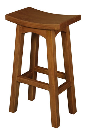 Tokyo Solid Mahogany Timber Barstool | Light Pecan