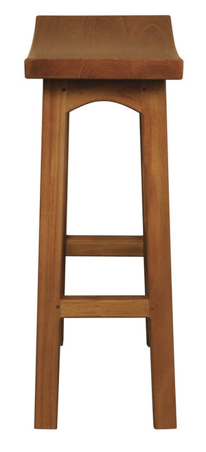 Tokyo Solid Mahogany Timber Barstool | Light Pecan