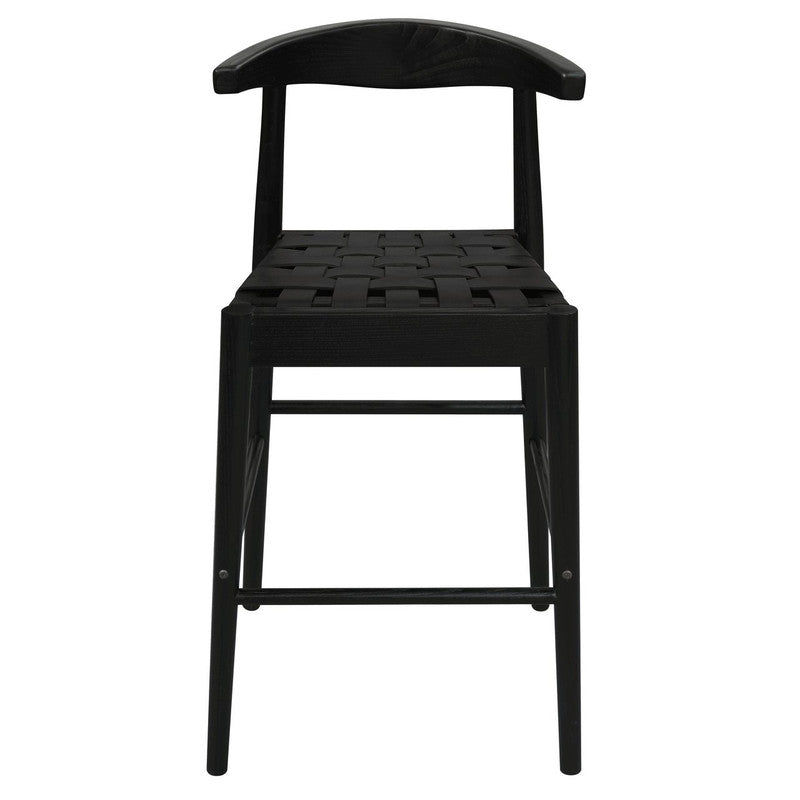 Elliot Leather Kitchen Counter Stool | Black
