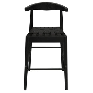 Elliot Leather Kitchen Counter Stool | Black