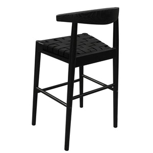 Elliot Leather Kitchen Counter Stool | Black