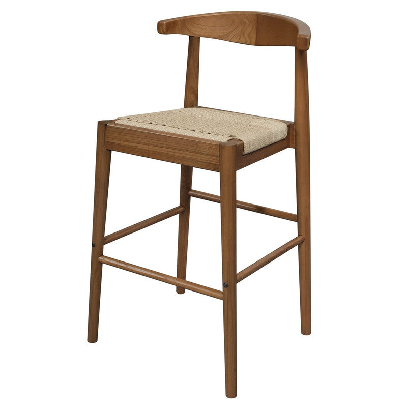 Arden Solid Oak Loom Kitchen Counter Stool | Almond