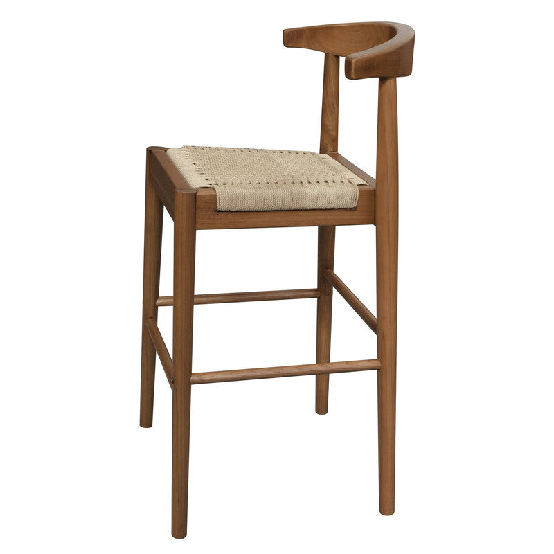 Arden Solid Oak Loom Kitchen Counter Stool | Almond