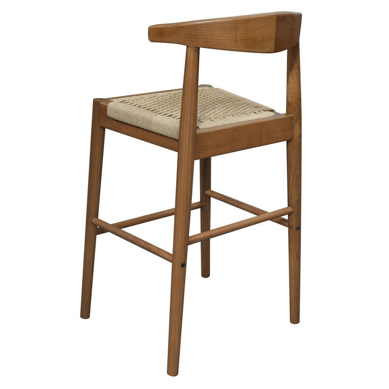Arden Solid Oak Loom Kitchen Counter Stool | Almond
