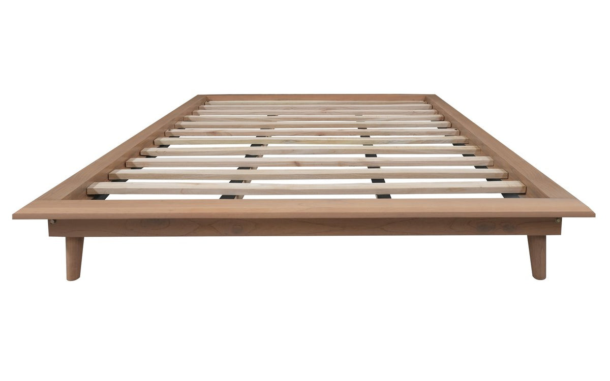 Gatsby Queen Size Platform Bed Base | Natural Finish