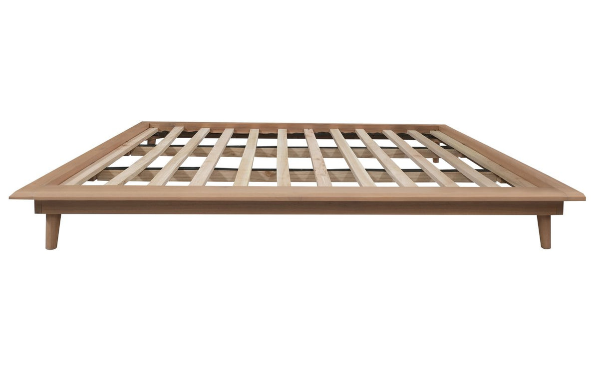 Gatsby Queen Size Platform Bed Base | Natural Finish