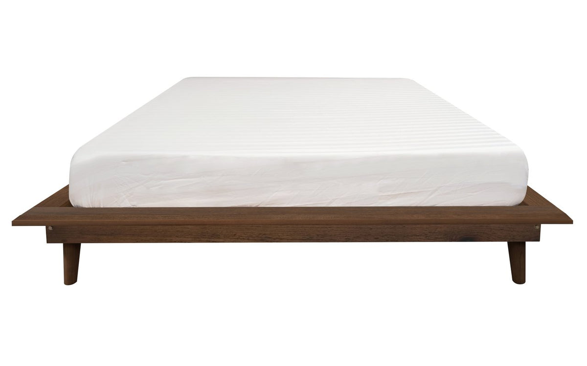 Gatsby Queen Size Platform Bed Base | Walnut Finish