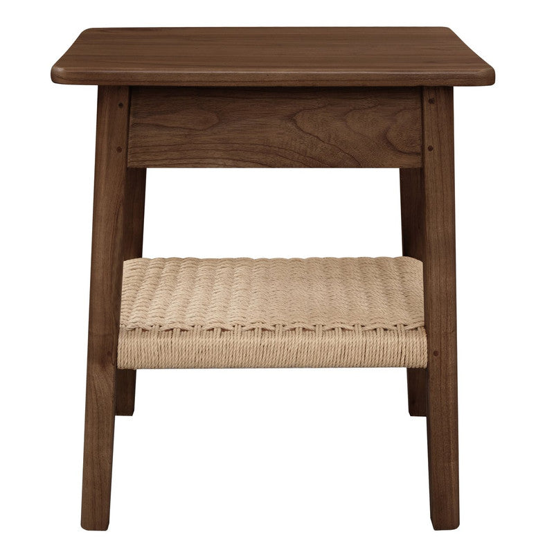 Kelly 1-Drawer Bedside Table | Walnut Finish | Modern Wooden Bedroom Storage Cabinet