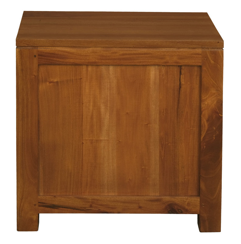 Amsterdam Solid Mahogany Timber 1 Drawer Bedside Table | Light Pecan