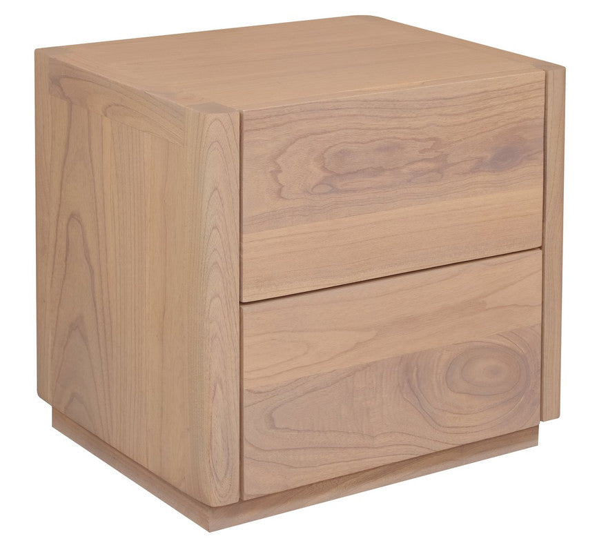 Gatsby 2-Drawer Bedside Table | Natural Finish | Modern Wooden Bedroom Storage Cabinet