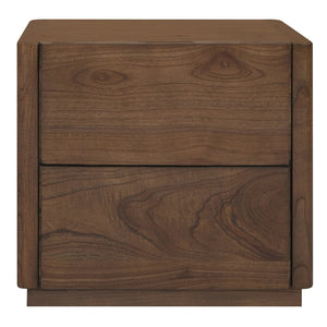 Gatsby 2-Drawer Bedside Table | Walnut Finish | Modern Wooden Bedroom Storage Cabinet