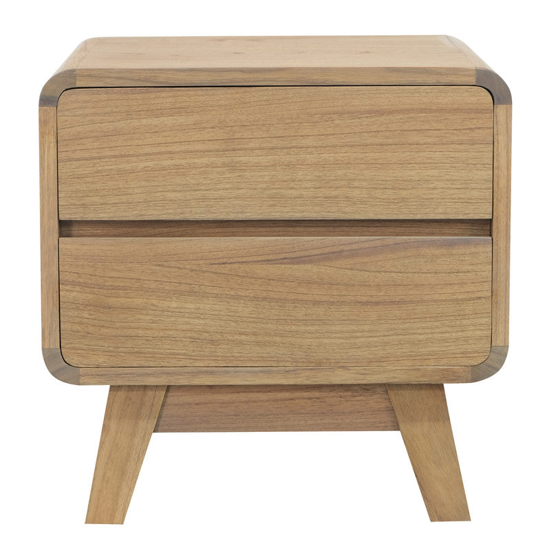 Providence 2 Drawer Bedside Table | Natural