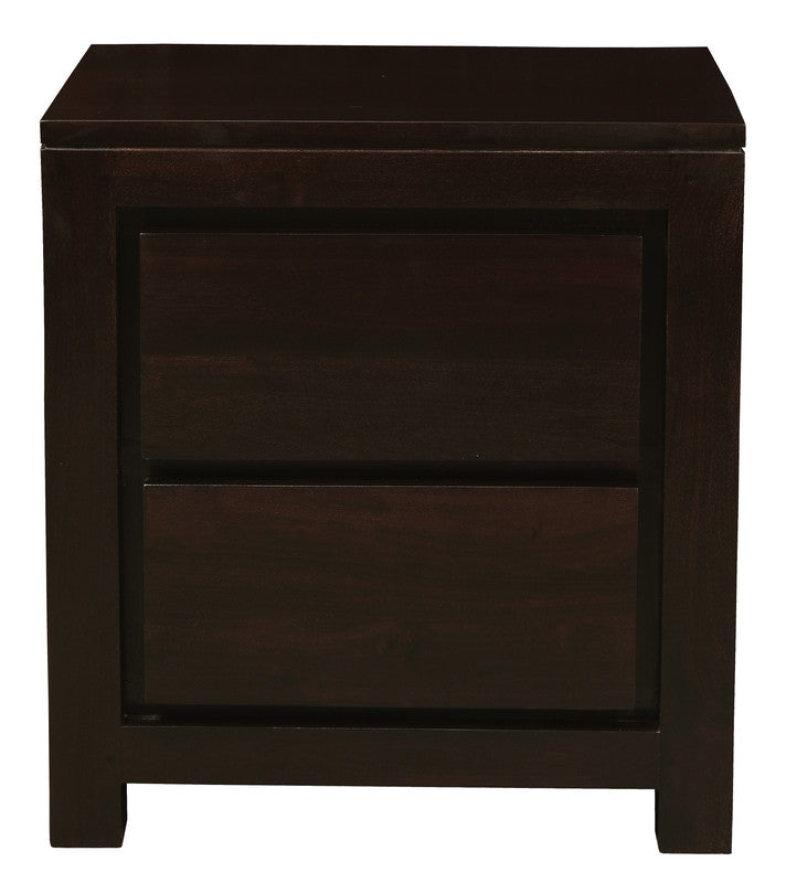 Amsterdam 2 Drawer Bedside Table | Chocolate
