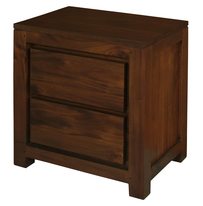 Amsterdam 2 Drawer Bedside Table | Mahogany