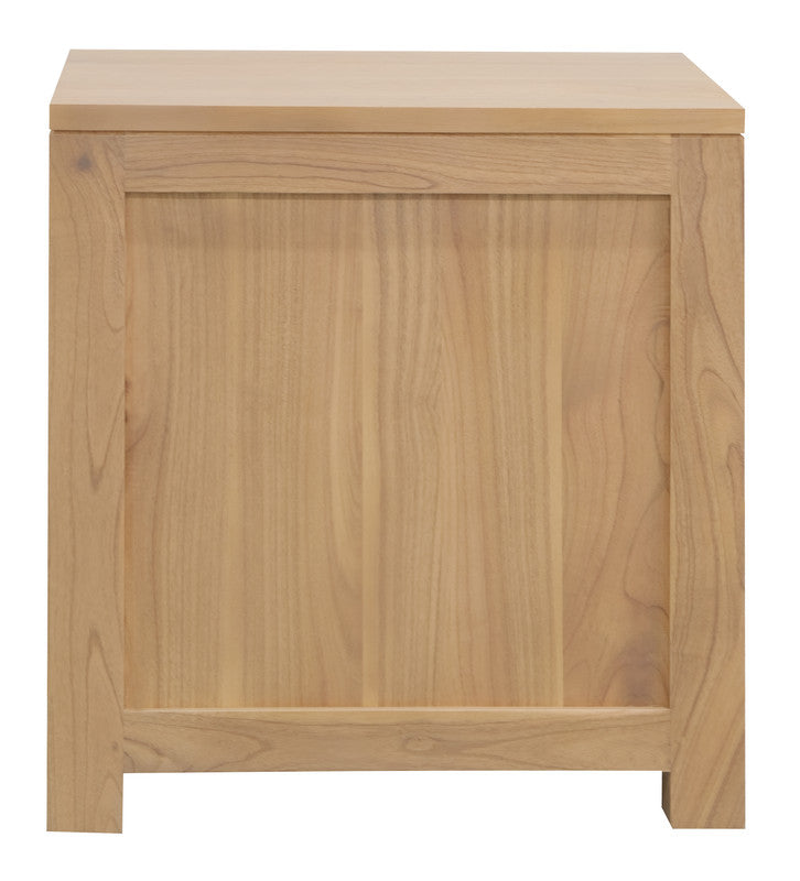 Amsterdam Solid White Cedar 2 Drawer Bedside Table | Natural