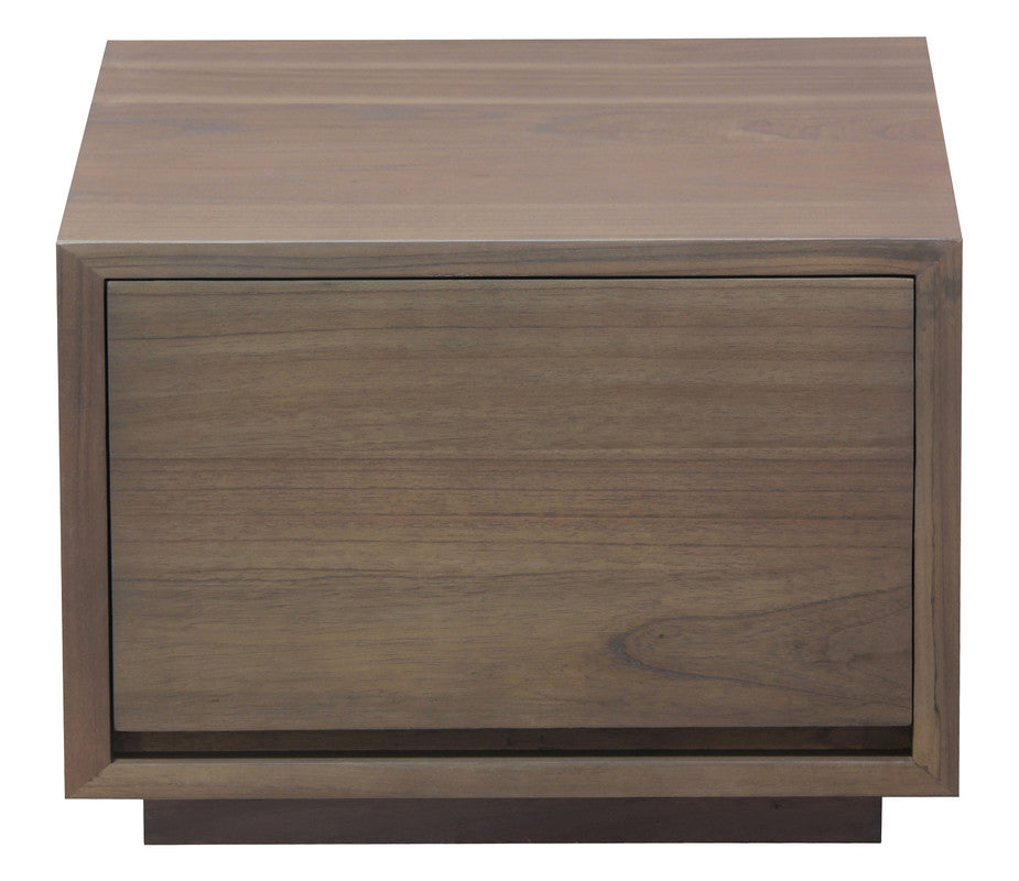 Oscar 1 Drawer Low Bedside Table | Latte