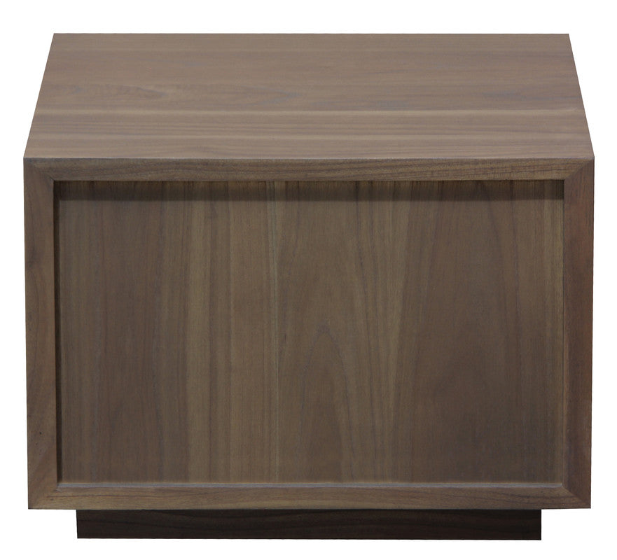 Oscar 1 Drawer Low Bedside Table | Latte