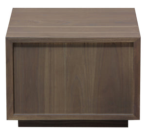 Oscar 1 Drawer Low Bedside Table | Latte
