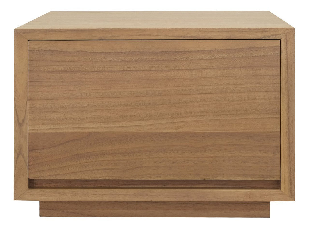 Oscar 1 Drawer Low Bedside Table | Natural