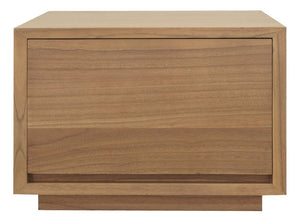 Oscar 1 Drawer Low Bedside Table | Natural