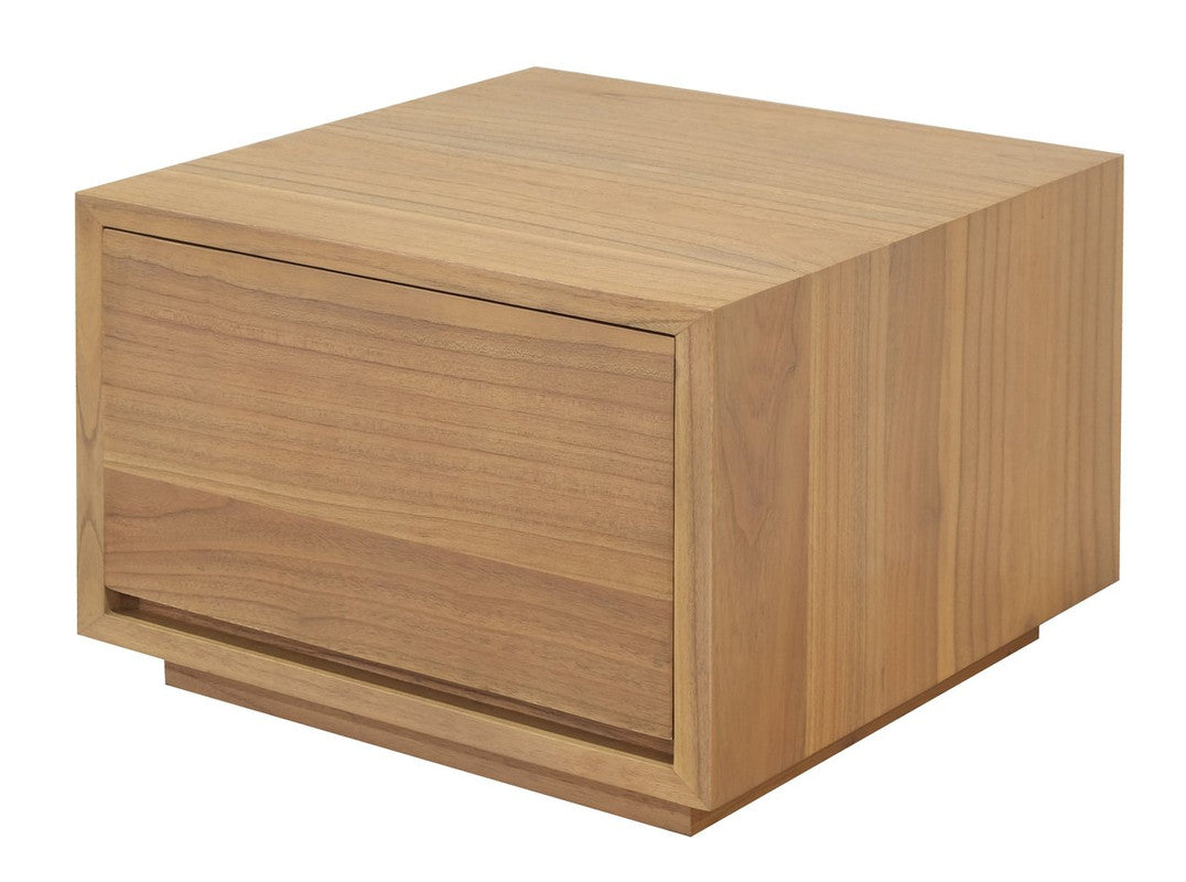 Oscar 1 Drawer Low Bedside Table | Natural
