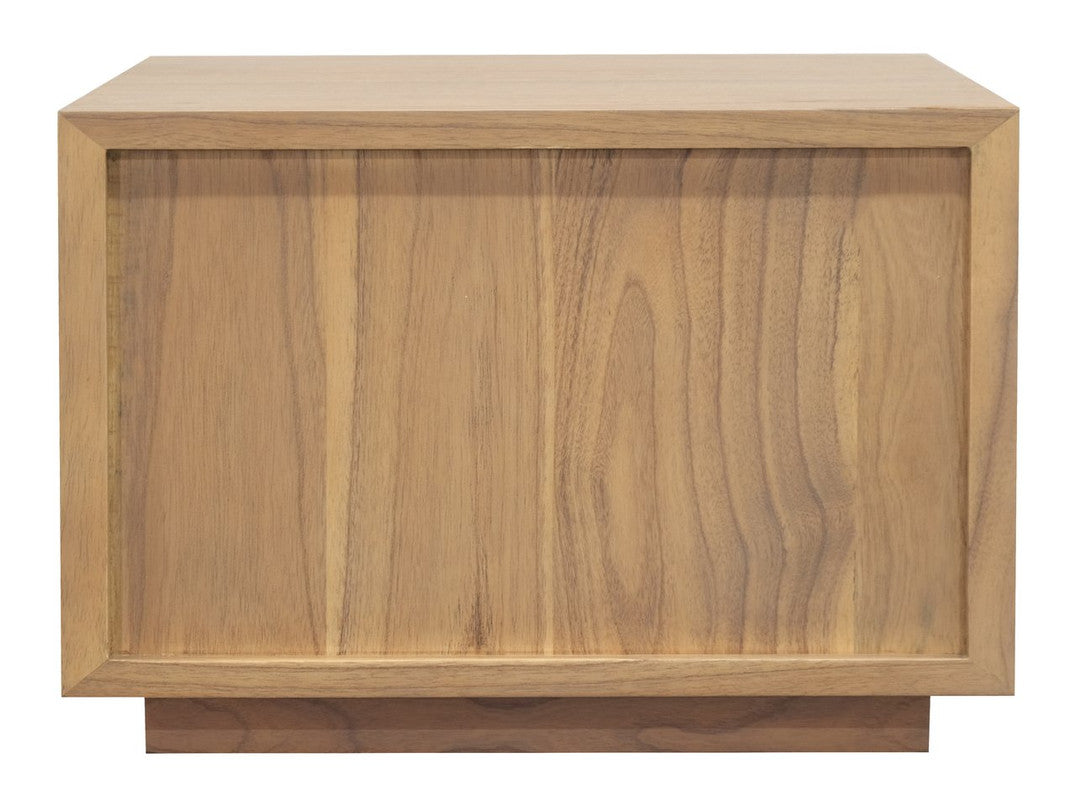 Oscar 1 Drawer Low Bedside Table | Natural