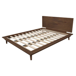 Gatsby Platform Queen Bed | Walnut Finish | Stylish Design