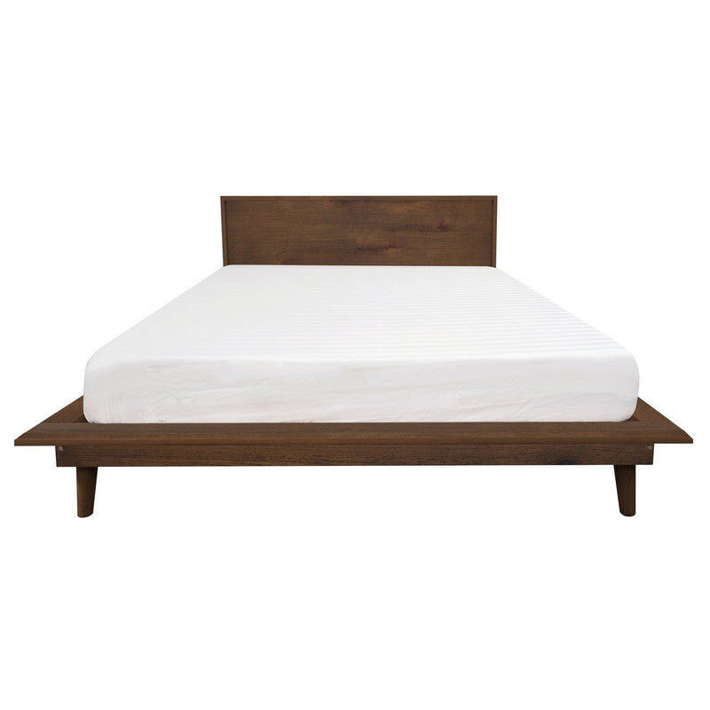 Gatsby Platform Queen Bed | Walnut Finish | Stylish Design