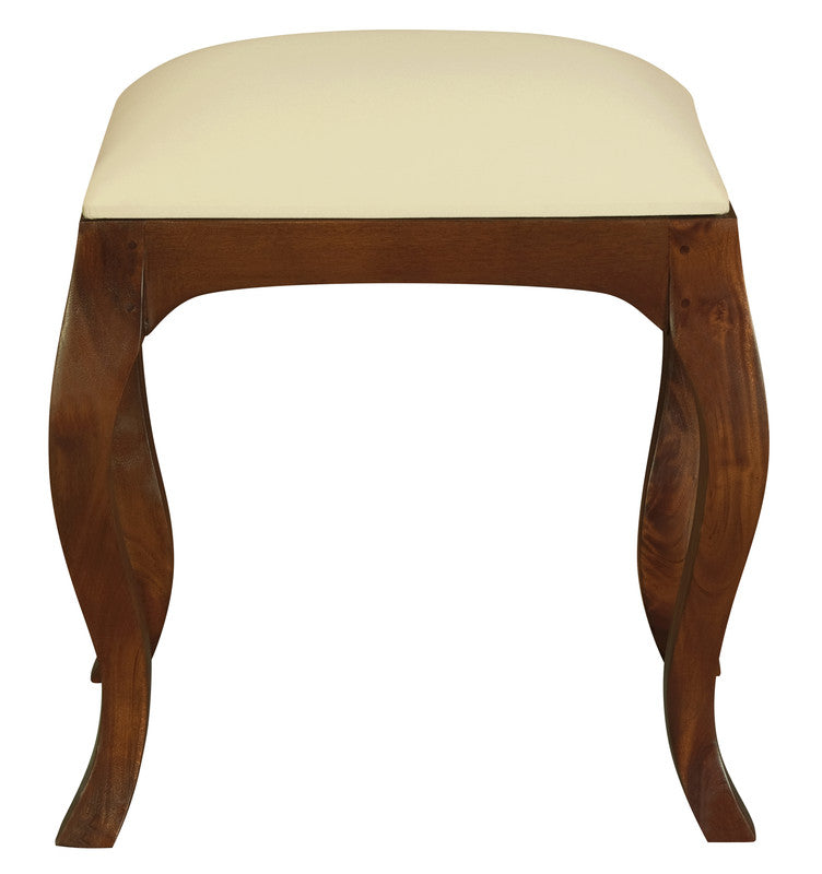 Eloise Cabriole Leg Dressing Stool | Mahogany