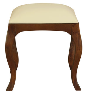 Eloise Cabriole Leg Dressing Stool | Mahogany