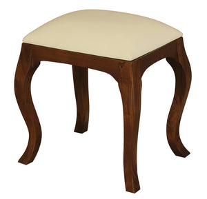 Eloise Cabriole Leg Dressing Stool | Mahogany