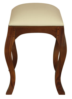Eloise Cabriole Leg Dressing Stool | Mahogany