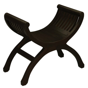 Maeve Solid Mahogany Single Seater Stool | Chocolate