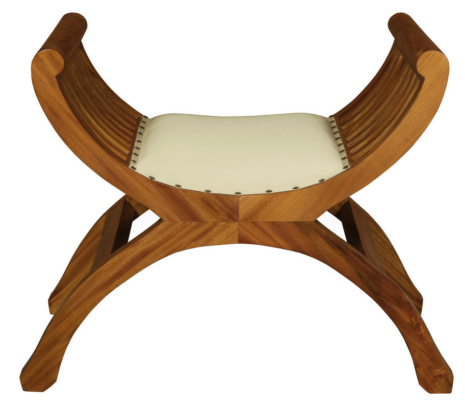 Sloan Single Seater Upholstered Stool | Light Pecan
