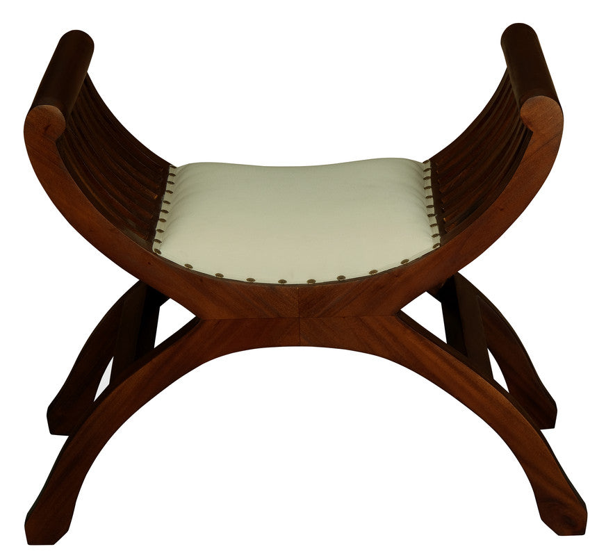 Sloan Single Seater Upholstered Stool | Mahogany