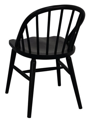 Vera Solid Oak Dining Chair | Set of 2 | Black