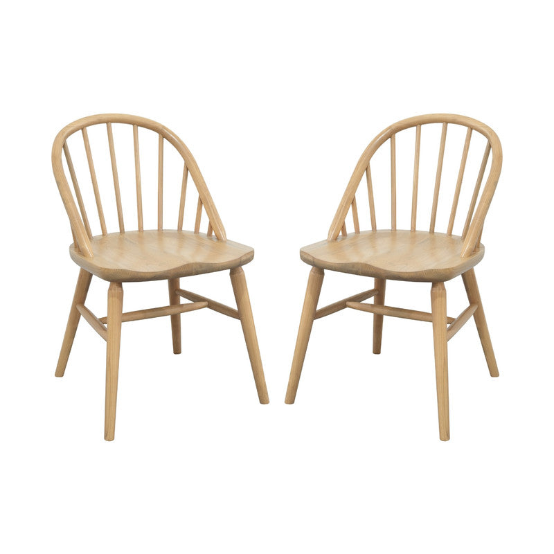 Vera Solid Oak Dining Chair | Set of 2 | Natural