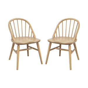 Vera Solid Oak Dining Chair | Set of 2 | Natural