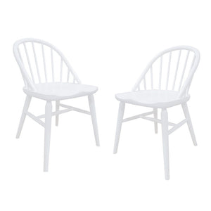 Vera Solid Oak Dining Chair | Set of 2 | White