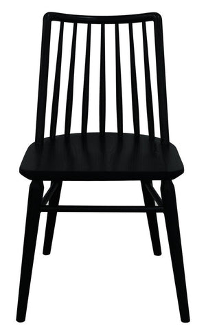 Riviera Solid Oak Dining Chair | Set of 2 | Black