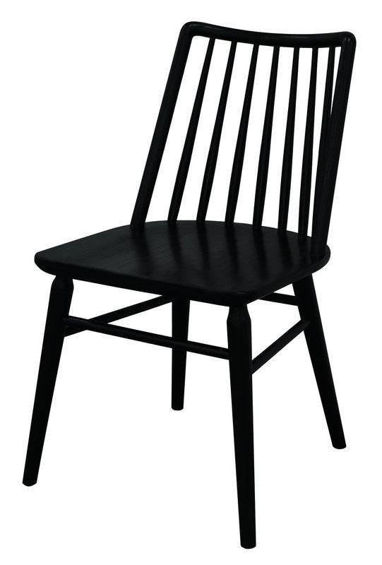 Riviera Solid Oak Dining Chair | Set of 2 | Black